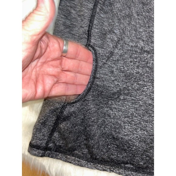 Lululemon Hoodie Women 4 Heathered Blk Run Resolution 1/4 Zip Ruched Running Top - Picture 2 of 9